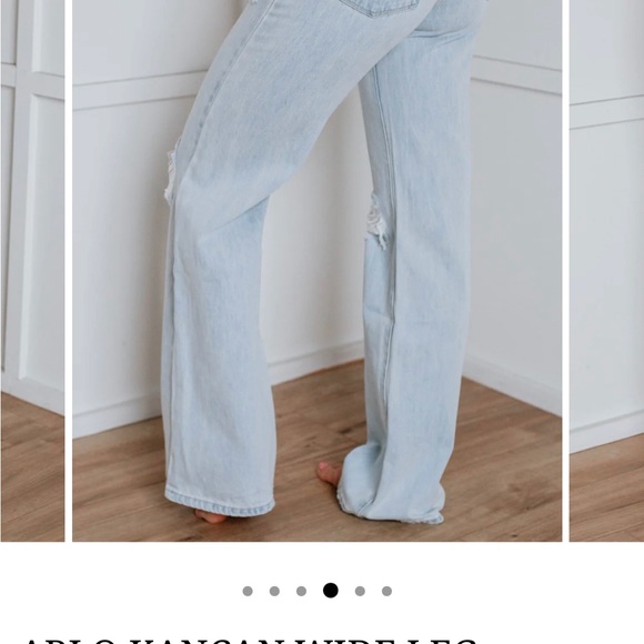 Kan can wide leg jeans. Size no longer available online. Worn 5x. Please - Picture 2 of 10